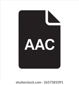 Um gráfico minimalista mostrando um documento com as letras AAC.