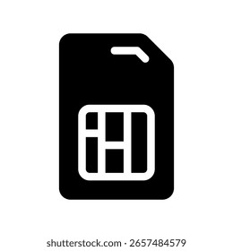 Minimalist Graphic of a Subscriber Identity Module Chip