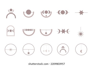 Minimalist Graphic Symbol Silhouette Clipart Set Collection Mark Tag Logo Label Simple Icon 