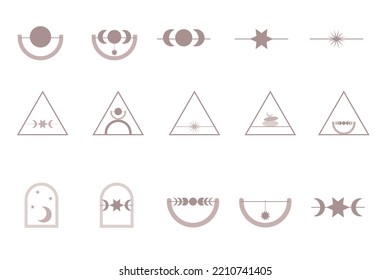 Minimalist Graphic Symbol Silhouette Clipart Set Collection Mark Tag Logo Label Simple Icon 