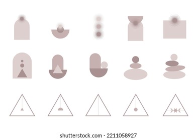 Minimalist Graphic Symbol Silhouette Clipart Set Collection Mark Tag Logo Label Simple Icon 