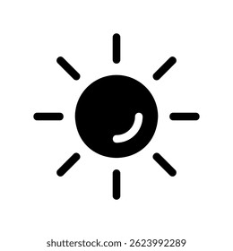 Minimalist Graphic Symbol for Sunny Weather and Heat
