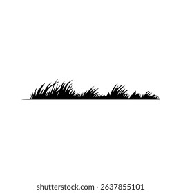 Minimalist Grass Silhouette Vector Illustration