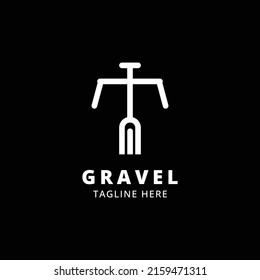 Minimalist Gravel Bike Cyclocross Bicycle Logo Design Vector Icon