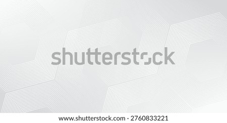 Minimalist gray background with hexagon geometric lines. The gray background features a smooth texture with subtle gray gradient and white lines.
