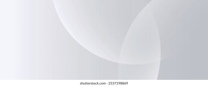 Minimalist gray background with soft, overlapping circles. The gray background adds a smooth, modern texture to the design. Minimal abstract gradient curve vector background