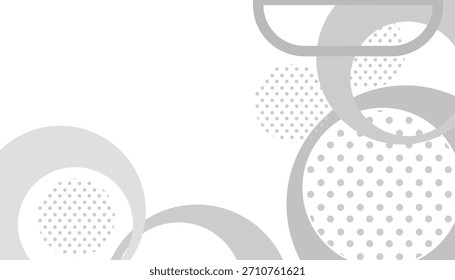 Minimalist Gray Circles Halftone Background