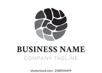 Minimalist Gray Pavement Stone Logo 