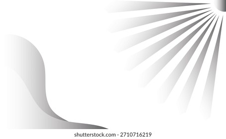 Minimalist Gray Sunray Abstract Background Design