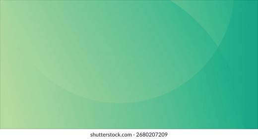 Minimalist Green Abstract Background with Gradient and Circular Design Elements