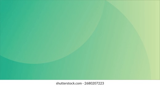 Minimalist Green Abstract Background with Gradient and Circular Design Elements eps10