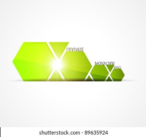 Minimalist green background. Vector illustration.