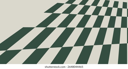 Superficie a cuadros verde y beige minimalista