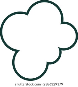 A minimalist green decorative bubble