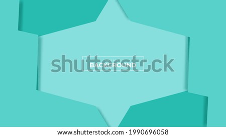 Minimalist Green Geometric Background Smooth, Clean Concept with Papercut Style For Element, Wallpaper, Banner, Presentation, Web, Page Layout, and etc. eps 10 Editable. vector Illustration