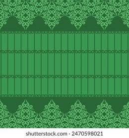 Patrón islámico verde minimalista para ropa o textiles Ilustración gráfica de Vector