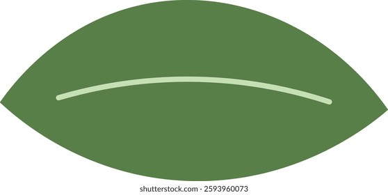 Minimalist Green Leaf Icon illustration