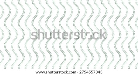 Minimalist green seamless pattern climbing vines botanical background