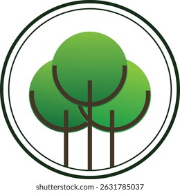 Minimalist Green Tree Logo for Eco-Friendly Brand or Nature Business