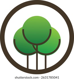 Minimalist Green Tree Logo for Eco-Friendly Brand or Nature Business