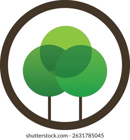 Minimalist Green Tree Logo for Eco-Friendly Brand or Nature Business