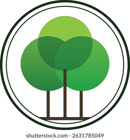 Minimalist Green Tree Logo for Eco-Friendly Brand or Nature Business