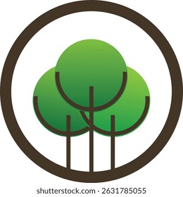 Minimalist Green Tree Logo for Eco-Friendly Brand or Nature Business