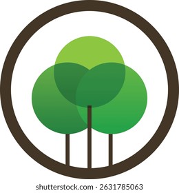 Minimalist Green Tree Logo for Eco-Friendly Brand or Nature Business