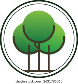 Minimalist Green Tree Logo for Eco-Friendly Brand or Nature Business