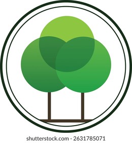 Minimalist Green Tree Logo for Eco-Friendly Brand or Nature Business