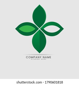 Minimalist green tree logo symbol
