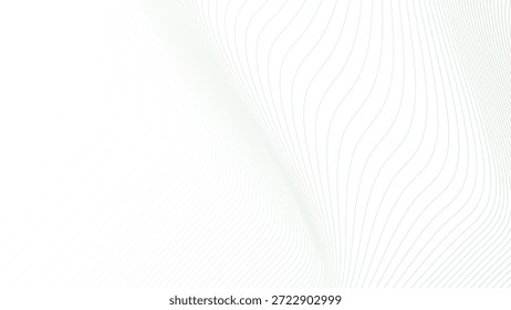 Plano de fundo minimalista das ondas vetoriais verdes