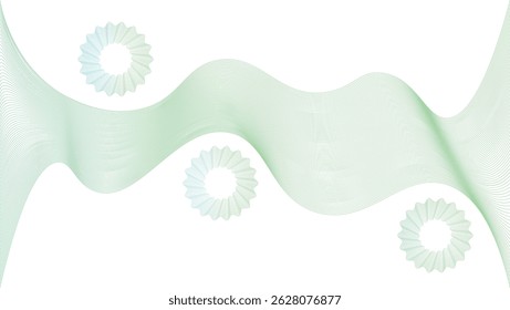 onda verde minimalista que ciclo como um sol moderno