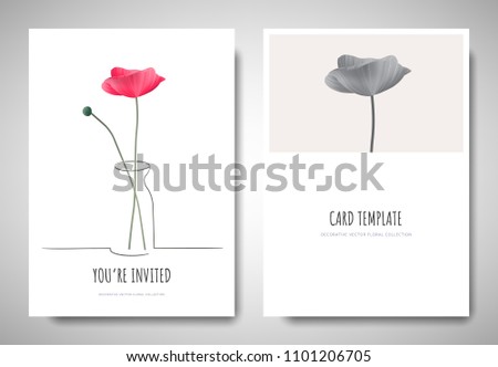 minimalist greetinginvitation card template design pink stock vector