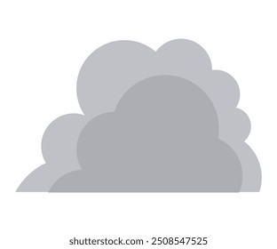 Icono de niebla gris minimalista, plano y simple, que representa las condiciones atmosféricas, el Clima y el medio ambiente. Icono de Smoke