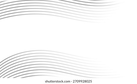Fondo de líneas de onda gris minimalista con gradiente suave Plantilla de diseño de flujo Abstractas moderno