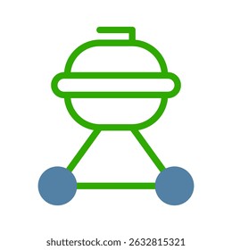 Minimalist grilling apparatus icon signifying outdoor cooking and summertime fun