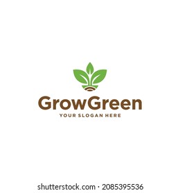 diseño minimalista de hojas GrowGreen