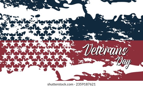 Minimalist grunge background design for Veterans Day celebration