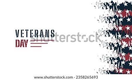 Minimalist grunge background design for Veterans Day celebration