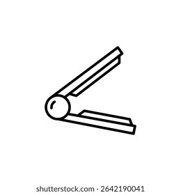 Minimalist Hair Straightener Icon Styling Tool For Personal Grooming