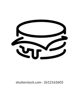 Minimalist Hamburger Graphic Fast Food Vector Illustration Design
