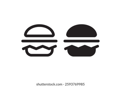 Minimalist Hamburger Icon in Black and White Vector