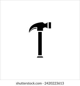 Minimalist hammer icon. Great for tool store logo