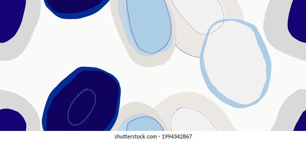 Minimalist hand drawn abstract pattern. Fashionable template for design.