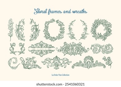 Coleção minimalista de ilustrações de vetores botânicos desenhadas à mão. Arte para cartões comemorativos, convites de casamento, design de cartaz, cartões postais, branding, design de logotipo, fundo.