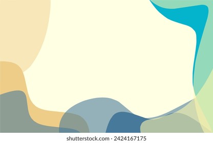 fondo abstracto de formas de fluido dibujado a mano minimalista