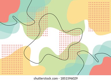 minimalist hand drawn fluid shapes background 