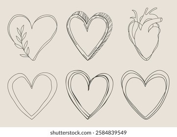 Minimalist Hand Drawn Heart Outline