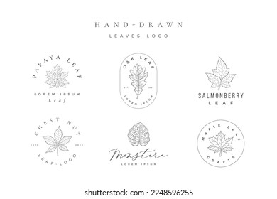 Logo für handgezeichnete Minimalblätter